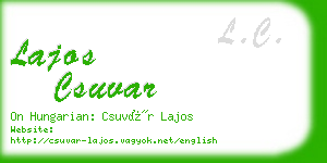 lajos csuvar business card